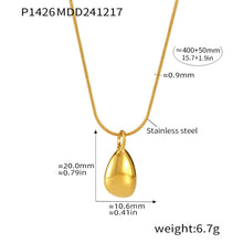 316L Stainless Steel 18K PVD Gold Droplet Necklace made with 316L stainless steel and 18K PVD gold finish for wholesale jewelry buyers - image 7