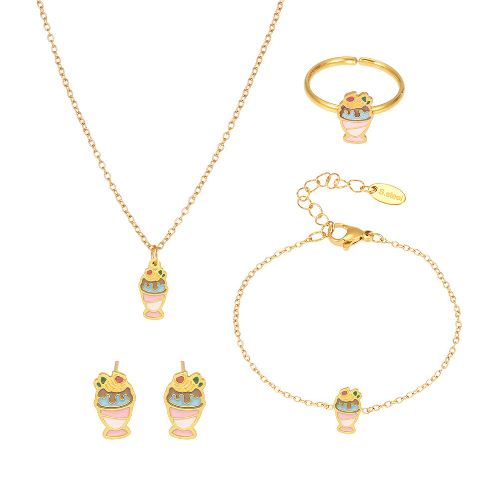 316L Stainless Steel 18K PVD Gold Droplet Necklace made with 316L stainless steel and 18K PVD gold finish for wholesale jewelry buyers - image 7