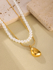 316L Stainless Steel 18K PVD Gold Droplet Necklace made with 316L stainless steel and 18K PVD gold finish for wholesale jewelry buyers - image 8