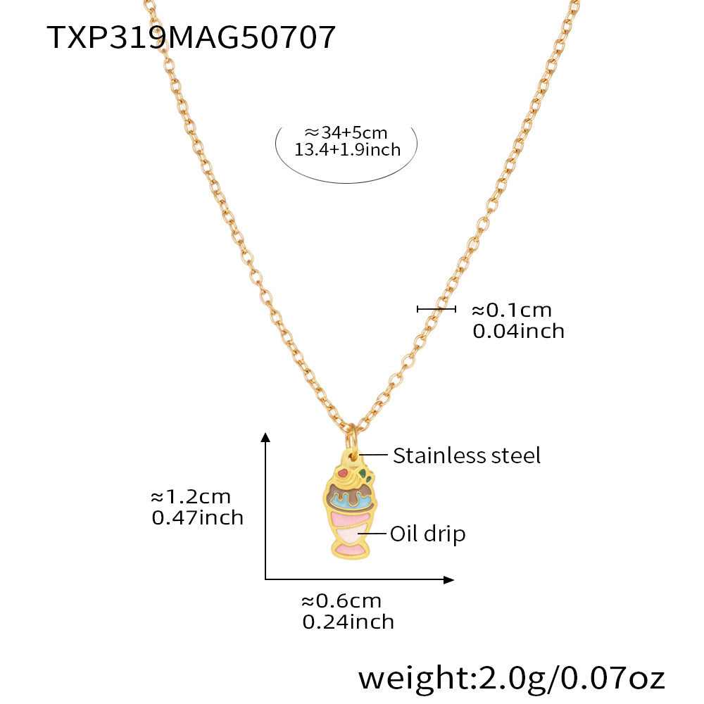 316L Stainless Steel 18K PVD Gold Droplet Necklace made with 316L stainless steel and 18K PVD gold finish for wholesale jewelry buyers - image 8