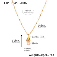 316L Stainless Steel 18K PVD Gold Droplet Necklace made with 316L stainless steel and 18K PVD gold finish for wholesale jewelry buyers - image 8