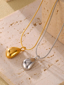 316L Stainless Steel 18K PVD Gold Droplet Necklace made with 316L stainless steel and 18K PVD gold finish for wholesale jewelry buyers - image 9