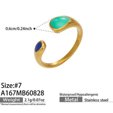 Stunning black droplet ring in 316L stainless steel