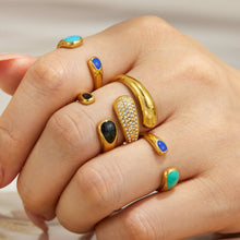 316L Stainless Steel 18K PVD Gold Droplet Ring made with 316L stainless steel and 18K PVD gold finish for wholesale jewelry buyers - image 11