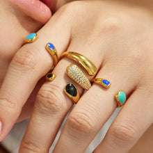 316L Stainless Steel 18K PVD Gold Droplet Ring made with 316L stainless steel and 18K PVD gold finish for wholesale jewelry buyers - image 12