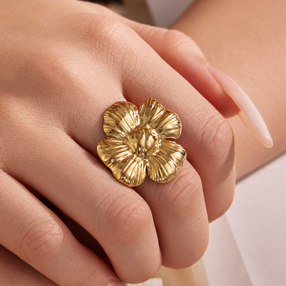 316L Stainless Steel 18K PVD Gold Droplet Ring made with 316L stainless steel and 18K PVD gold finish for wholesale jewelry buyers - image 9