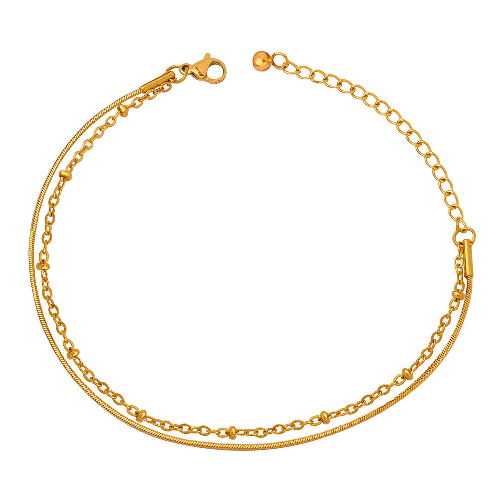 316L Stainless Steel 18K PVD Gold Dual Layer Bracelet made with 316L stainless steel and 18K PVD gold finish for wholesale jewelry buyers - image 3