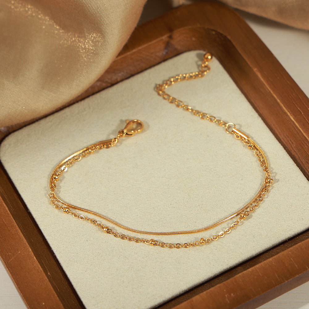 316L Stainless Steel 18K PVD Gold Dual Layer Bracelet made with 316L stainless steel and 18K PVD gold finish for wholesale jewelry buyers - image 5