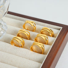 316L Stainless Steel 18K PVD Gold Dual-Layer Open Ring made with 316L stainless steel and 18K PVD gold finish for wholesale jewelry buyers - image 6