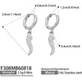 Chili Zircon Steel‑Tone / Earrings