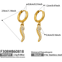 316L Stainless Steel 18K PVD Gold Cat Zircon Earrings made with 316L stainless steel and 18K PVD gold finish for wholesale jewelry buyers - image 3