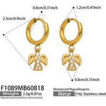 316L Stainless Steel 18K PVD Gold Cat Zircon Earrings made with 316L stainless steel and 18K PVD gold finish for wholesale jewelry buyers - image 4