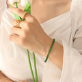 Green Zircon Bracelet / 17cm