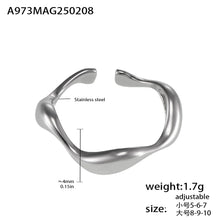 316L Stainless Steel Elegant Curved Band Ring - Image 1