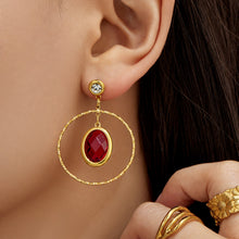 316L Stainless Steel 18K PVD Gold Elegant Double-layer Oval Earrings made with 316L stainless steel and 18K PVD gold finish for wholesale jewelry buyers - image 13