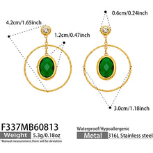 316L Stainless Steel 18K PVD Gold Elegant Double-layer Oval Earrings made with 316L stainless steel and 18K PVD gold finish for wholesale jewelry buyers - image 5