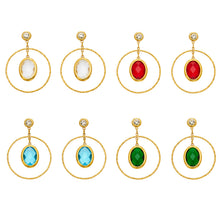 316L Stainless Steel 18K PVD Gold Elegant Double-layer Oval Earrings made with 316L stainless steel and 18K PVD gold finish for wholesale jewelry buyers - image 6