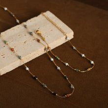 316L Stainless Steel Elegant Natural Handmade Beaded Necklace & Bracelet Set - Image 1
