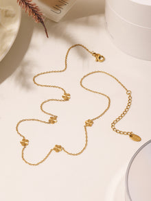 316L Stainless Steel Elegant Small Flower Tassel Necklace & Earrings Set - Image 9