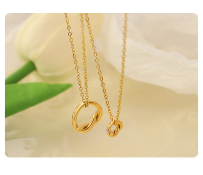 316L Stainless Steel Elegant Versatile Knotted Statement Necklace - Image 7