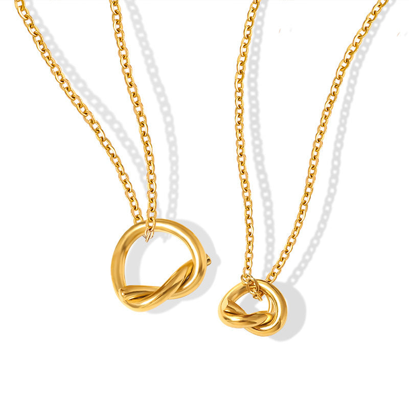 316L Stainless Steel Elegant Versatile Knotted Statement Necklace - Image 8