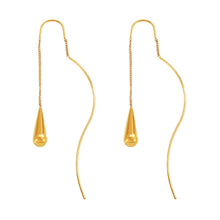 316L Stainless Steel Elegant Waterdrop Tassel Dangle Earrings - Image 1