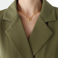 Necklace / Gold Purple Zircon