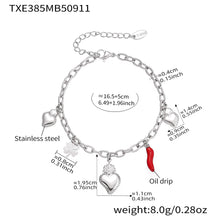 316L Stainless Steel Enamel Chilli Heart Charm Multi-Accessory Jewelry - Image 8