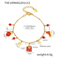 Christmas Multi-element Bracelet / Garnet