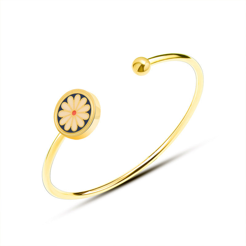 316L Stainless Steel Enamel Daisy Jewelry Collection - Image 2