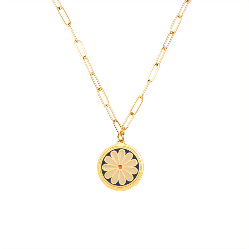 316L Stainless Steel Enamel Daisy Jewelry Collection - Image 4