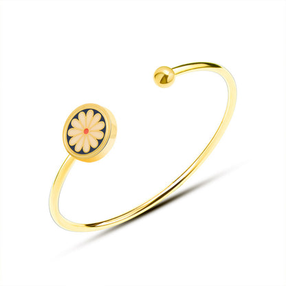 316L Stainless Steel Enamel Daisy Jewelry Collection - Image 6