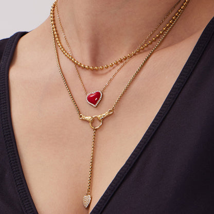 316L Stainless Steel Enamel Red Heart Zircon Dainty Collection - Image 14