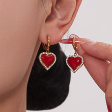 316L Stainless Steel Enamel Red Heart Zircon Dainty Collection - Image 15