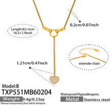 316L Stainless Steel Enamel Red Heart Zircon Dainty Collection - Image 8