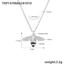 316L Stainless Steel Enamel Zircon Bee Charm Jewelry Collection - Image 11