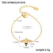 316L Stainless Steel Enamel Zircon Bee Charm Jewelry Collection - Image 2