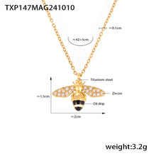 316L Stainless Steel Enamel Zircon Bee Charm Jewelry Collection - Image 3
