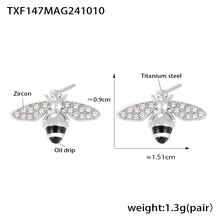 316L Stainless Steel Enamel Zircon Bee Charm Jewelry Collection - Image 4