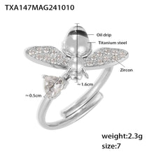 316L Stainless Steel Enamel Zircon Bee Charm Jewelry Collection - Image 9