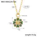 Gold / Green Enamel