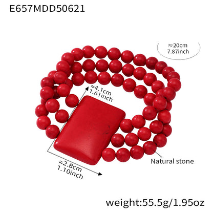 316L Stainless Steel Exquisitely Carved Natural Stone Maitreya Buddha Beaded Bracelet - Image 10