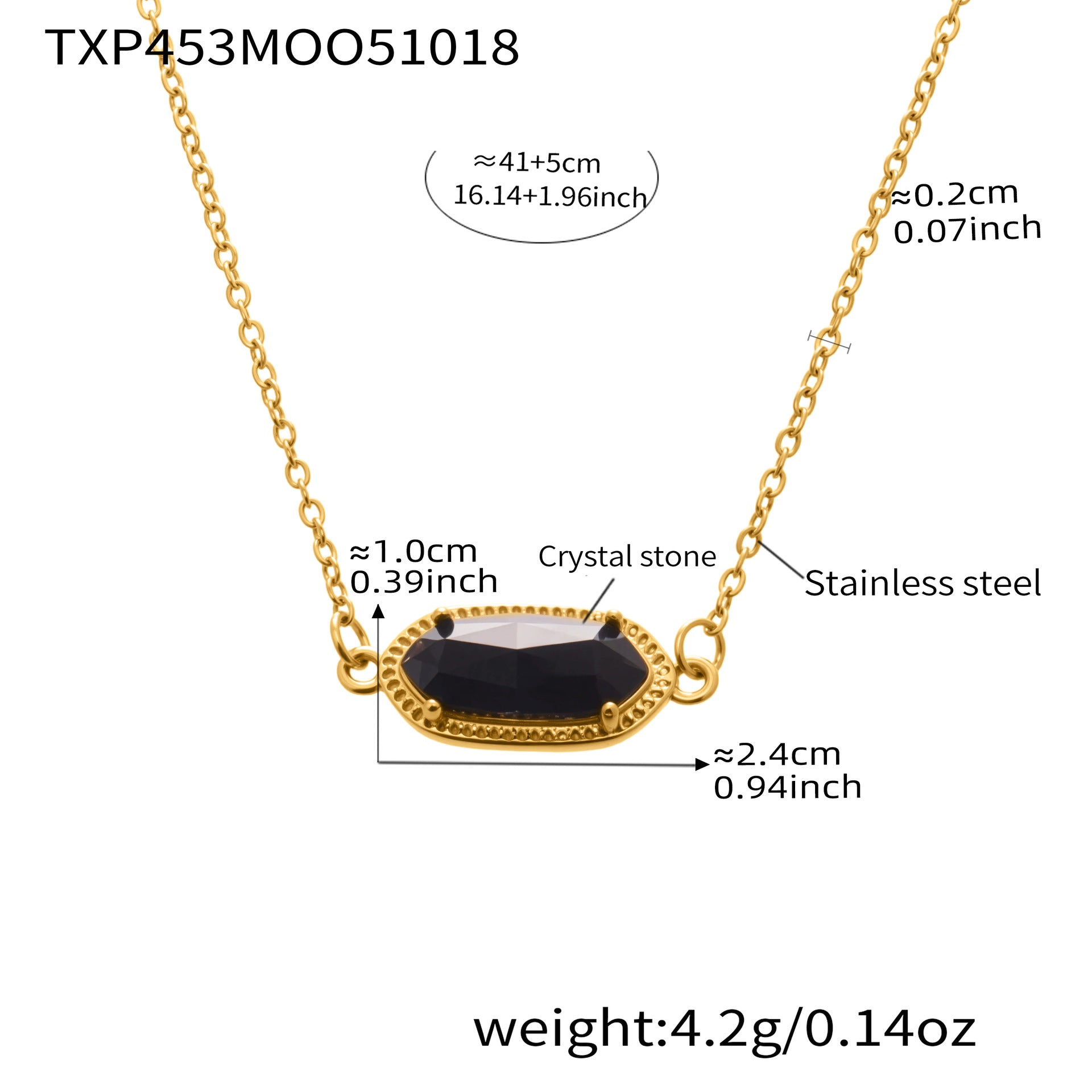 316L stainless steel black clover gemstone bracelet with pave zircon waterproof jewelry