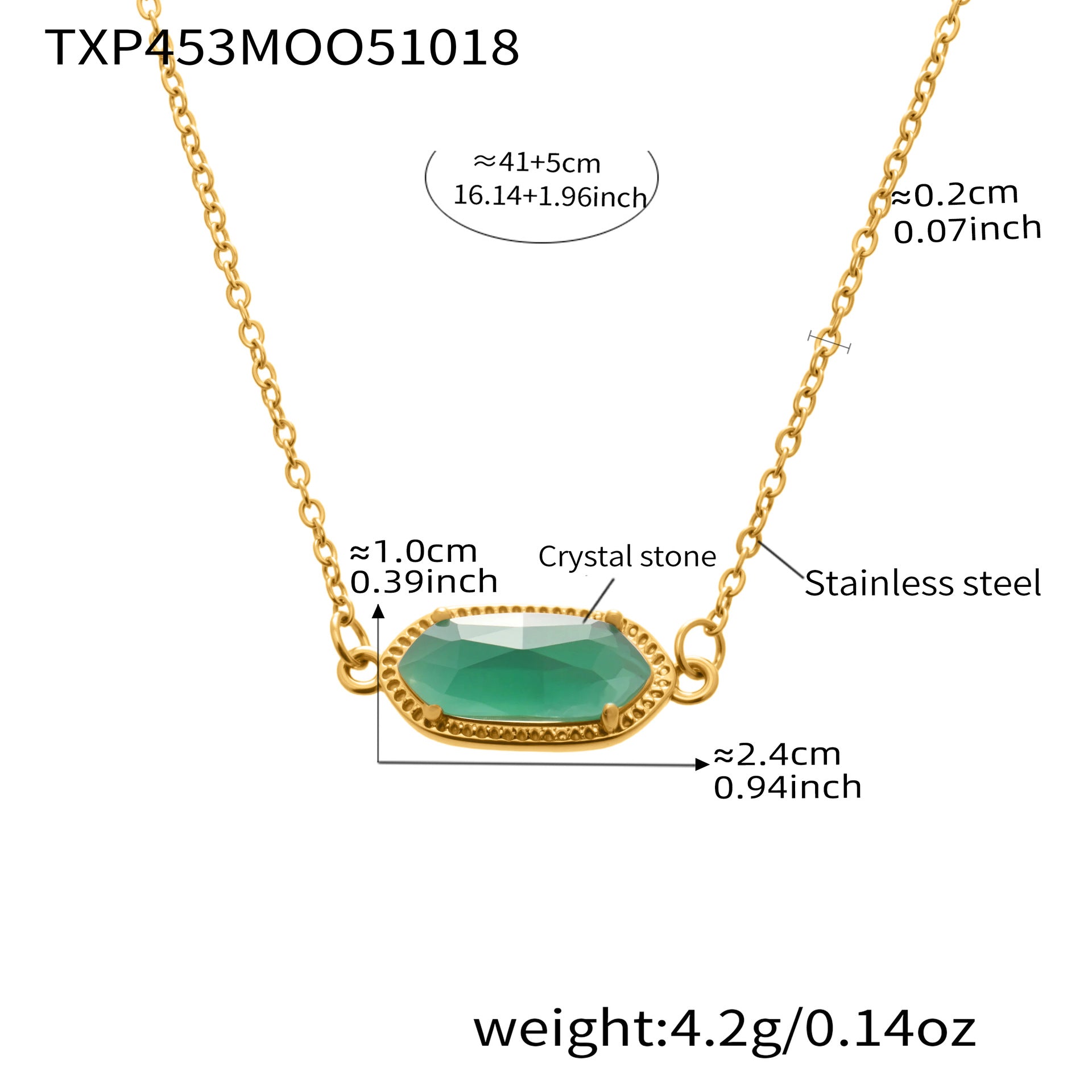 316L Stainless Steel Faceted Gemstone & Pavé Clover Jewelry - Image 6