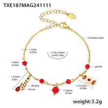 316L Stainless Steel Festive Garnet & Christmas Charm Jewelry Collection - Image 3