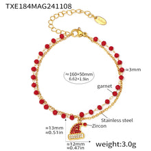 316L Stainless Steel Festive Garnet & Christmas Charm Jewelry Collection - Image 4