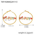 Gold / HAPPY Christmas Hoop
