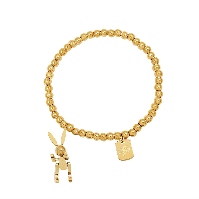 316L Stainless Steel 18K PVD Gold Floral Bracelet made with 316L stainless steel and 18K PVD gold finish for wholesale jewelry buyers - image 6