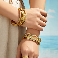 316L Stainless Steel 18K PVD Gold Flower Bangle made with 316L stainless steel and 18K PVD gold finish for wholesale jewelry buyers - image 12