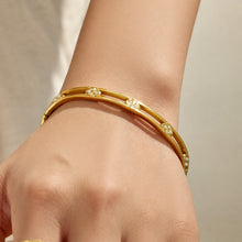 316L Stainless Steel 18K PVD Gold Flower Bangle made with 316L stainless steel and 18K PVD gold finish for wholesale jewelry buyers - image 13